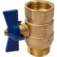 Шаровой кран RM -L ВР-НР 1 муфтовый, бабочка Ду25 Ру30 11Б27п1 RML-1FMB