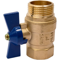 Шаровой кран RM -L ВР-НР 1 муфтовый, бабочка Ду25 Ру30 11Б27п1 RML-1FMB