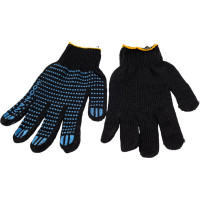 Перчатки с ПВХ РемоКолор черные, 7.5 класс вязки, 5-ти нитка, 24-2-003