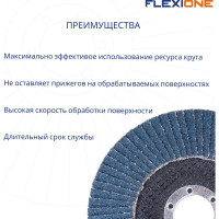 Круг лепестковый конический Цирконий 125x22 мм, Р36 Flexione 10000688