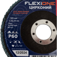 Круг лепестковый плоский Цирконий (125x22 мм; Р60) Flexione 10000665