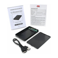 Внешний корпус AgeStar USB 3.0 2.5" SATAIII HDD/SSD, пластик, чёрный. UASP, 3UB2P2 (BLACK)