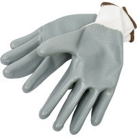 Нейлоновые перчатки с нитриловым покрытием Armprotect, белый/серый, р.8 3500/NN100