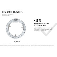 Светодиодный модуль со встроенным драйвером Apeyron 230В, 15Вт, smd2835, 1350Лм, 4000К, ø140x16мм 02-56