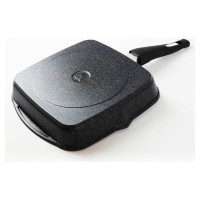 Квадратная сковорода-гриль Мечта АП Гранит star 26х26 см, с ручкой и стеклянной крышкой с066803