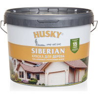 Краска для дерева белая акриловая HUSKY SIBERIAN 9 л База А 28049