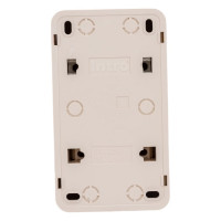 Блок: розетка с выключателем Intro Quadro вертикальный 16А-250В, IP20, открытая установка, сосна, Б0053888