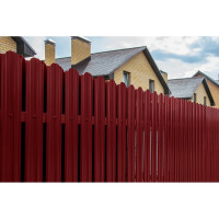 Металлический двухсторонний штакетник Металлика (вишневый; высота 1 м; 10 штук в упаковке) 1-3005/3005