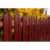 Металлический двухсторонний штакетник Металлика (вишневый; высота 1 м; 10 штук в упаковке) 1-3005/3005