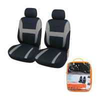 Чехлы для сидений Airline универсальные, RS-3+, передние, 2 шт., 4 предмета, велюр, черный/серый ACS-VP-01