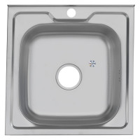 Мойка MELANA 5050 0,8/180 ДЕКОР накладная, квадратная с сифоном 098D t (10)