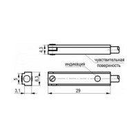 Магниточувств. датчик ТЕКО MS FE8A-41-L Герконовый,Cух контакт NO,Д16Т,3 pin,5...30 В,IP67,кабель, 00-00026625