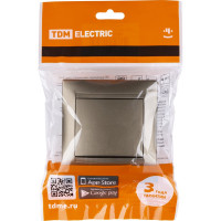 1-клавишный выключатель TDM ELECTRIC 10А бронза "Лама" SQ1815-0701