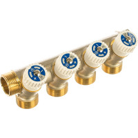 Распределительный коллектор STOUT 3/4, 4 отвода 3/4 ЕК SMB 6851 343404 RG008S37S5IFP8