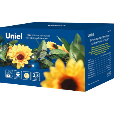 Садовая гирлянда на солнечной батарее Uniel Подсолнухи USL-S-138/PT2300 SUNFLOWERS UL-00009377