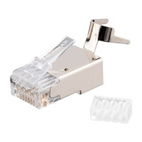 Коннектор NIKOMAX RJ45/8P8C, Кат.6a, 50мкд, универсальный, экран., 100шт. NMC-RJ88RZ50SA3-T-100