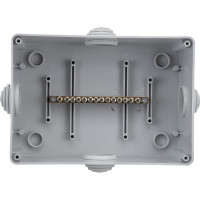 Коробка Экопласт JBS210 КУП 8x12мм, 14 зажимов, 150А, о/п, 210x150x100, 8 вых, IP55 44016KP