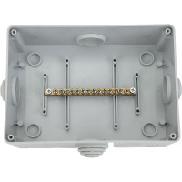 Коробка Экопласт JBS210 КУП 8x12мм, 14 зажимов, 150А, о/п, 210x150x100, 8 вых, IP55 44016KP
