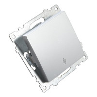 1-клавишный переключатель STEKKER (механизм), GLS10-7105-03, 250V, 10А, серия Катрин, серебро 39576