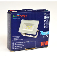 Светодиодный прожектор truEnergy IP65 10W 6500K 800Lm 111x98x22 мм белый алюминий 13110