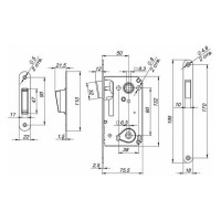 Магнитная защелка под поворотную кнопку PALIDORE пластиковая (С/У) L2090 BH черный никель 98760329