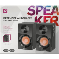 Акустическая система 2.0 Defender Aurora S12 12 Вт, деревянный корпус, 230В 65415