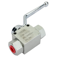 Гидравлический шаровой кран TITAN LOCK 1/4", типа ВР-ВР, с креп. отв., сталь TLHYDV1/4F