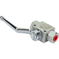 Гидравлический шаровой кран TITAN LOCK 1/4", типа ВР-ВР, с креп. отв., сталь TLHYDV1/4F