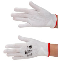 Трикотажные перчатки ARCTICUS белые, полиэстер, без покрытия, 13G, р.7 7220 ARC-74