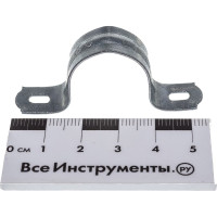 Металлическая двухлапковая скоба ЭРА d21-22 мм 100 шт Б0036428