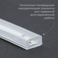 Cветодиодная LED лента FERON, LEDх60/м, 100м, 4.4w/m, 220в., IP68, белый 26243