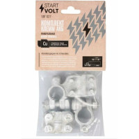 Клеммы АКБ StartVOLT в комплекте латунь, две прижимные планки для проводов до 50мм кв. SBT 027