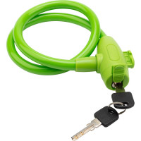 Тросовый замок для велосипедов и колясок с ключом Четыре сезона 65 см, зеленый 79-0363