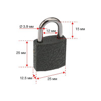 Навесной замок ЧЕТЫРЕ СЕЗОНА СЧ-25 Багажный 79-0002
