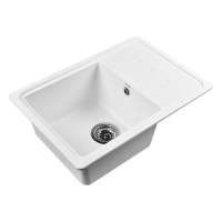 Кухонная мойка из искусственного гранита WISENT Вайт MW620-28/WGER013
