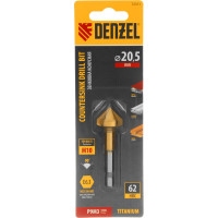Зенковка конусная под М10, HSS, по металлу, шестигранный хвостовик Denzel 72311