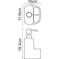 Дозатор с емкостью для губки WasserKraft K-8499BLACK
