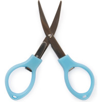 Ножницы Gamma G-900 для рукоделия, складные, в блистере, 100 мм, голубые 642313