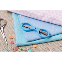 Ножницы Gamma G-900 для рукоделия, складные, в блистере, 100 мм, голубые 642313