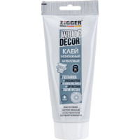 Клей ZIGGER WHITE DECOR акриловый для декора, белый, туба 250гр 03-02-17