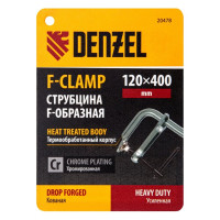 F-образная струбцина Denzel 120x400мм, кованая 20478