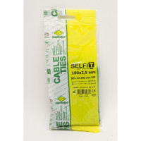 Стяжки SapiSelco зеленого цвета, 2.5x100 мм, полиамид 6.6, 100 шт. SEL.12.202R