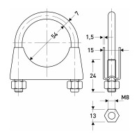 Хомут стремянка MasterProf M8, D54 ИС.140839