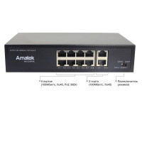 Коммутатор PoE Amatek AN-S10P8A 7000656