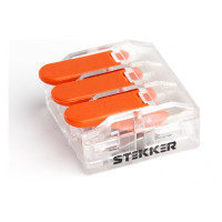 Универсальная компактная 3-проводная клемма STEKKER LD221-613, 50шт в упаковке, 39864