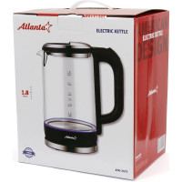 Электрический стеклянный чайник Atlanta ATH-2475 black