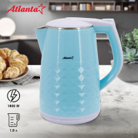 Электрический двухстенный чайник Atlanta ATH-2441 blue