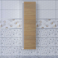 Шкаф-пенал для ванной комнаты uperwood Barsa 35х28х120 см, подвесной, белый/дуб сонома 293020529