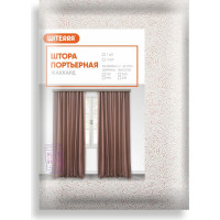 Портьерная штора witerra жаккард грация бежевый 190x275 см 2 шт 106326
