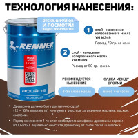 Интерьерная лазурь для дерева RENNER YM M349 R358 1 кг 1-358